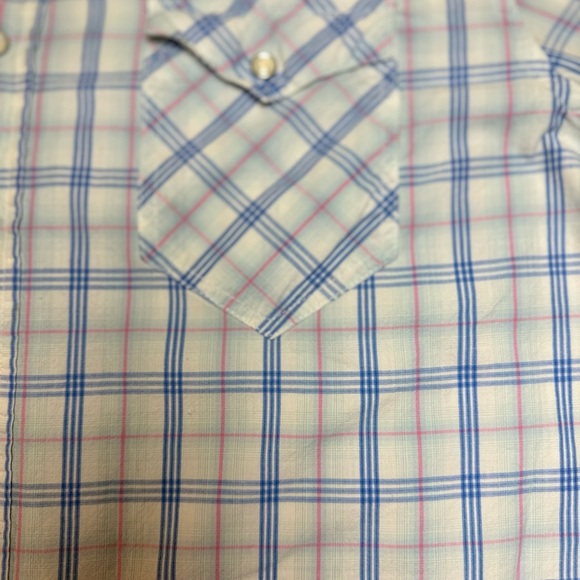 Aeropostale Men's Light Blue Plaid Button Down Shirt Size L Slim Fit - Picture 3 of 6